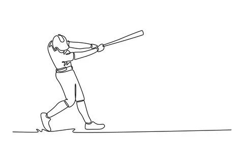 Side view of baseball batter hitting ball during game on stadium イラスト素材