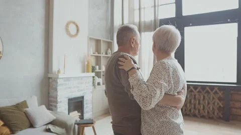 A side view of a beautiful dance of lovers who lived together for decades Stock Footage 172528937