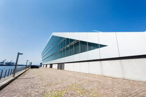 Side view of the beautiful dockland building in hamburg, germany at the elbe  Stock Photos