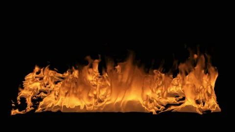 Side view of beautiful flames burning and disappearing. Stock Footage 170136668