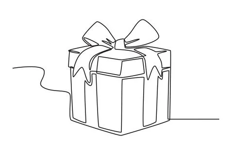 A side view birthday gift box Stock Illustration