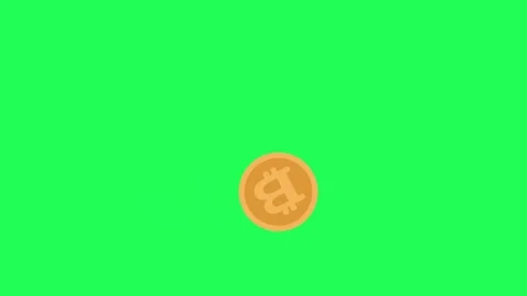 Side on view of a bitcoin coin rolling from left to right Stock Footage 274529831