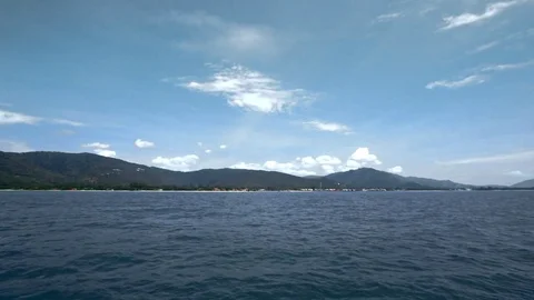 Side View from a boat on Island Stock Footage 71031783