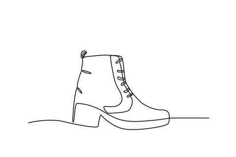 Side view of a boot Stock Illustration