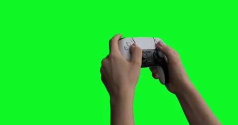 Side view. Boy uses a wireless controller to play video games on a console.  Stock Footage 147317766