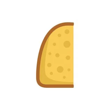 Side view of a bread slice showing the porous texture of the loaf Illustrazione stock