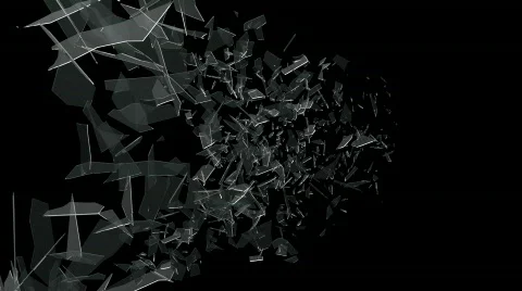 Side view of a breaking glass.  Stock Footage 874531