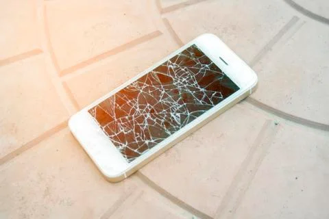 Side view broken phone Stock Photos
