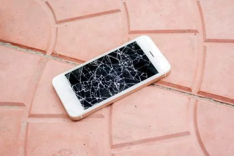 Side view broken phone Stock Photos