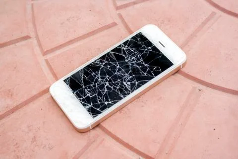 Side view broken phone Stock Photos