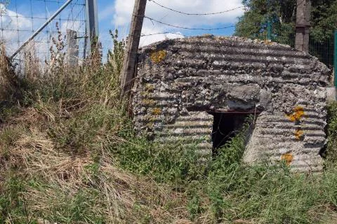 Side view of bunker Wimbledon. Stock Photos