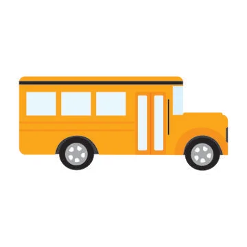Side view of a bus Stock Illustration