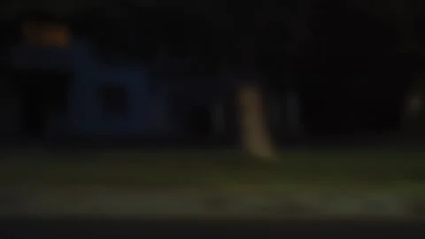 A side view from car. Blurred Evening Scene. Urban Background Setting Vídeo Stock 292501778