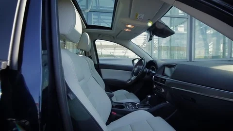 Side view of car interior with panning. Stock Footage 78626201