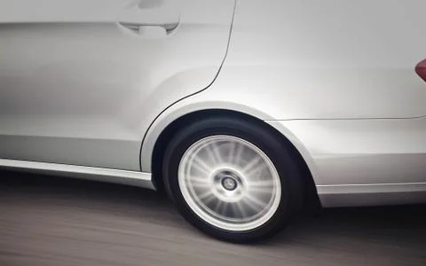 Side view of a car wheel Stock Photos