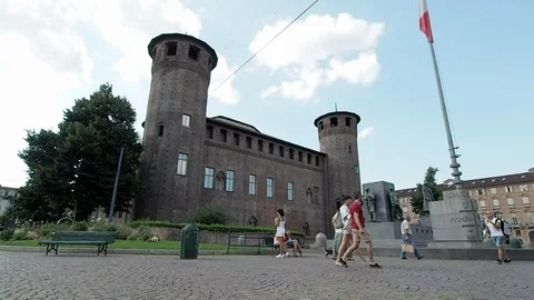Side view of the Castello Casaforte degli Acaja in 4k Stock Footage 94083858