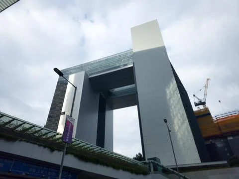 Side view of Central Government Complex of HKSAR. Stock Photos