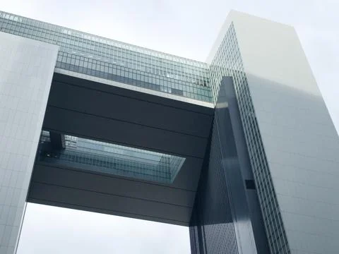 Side view of Central Government Complex of HKSAR Close-up shot. Stock Photos