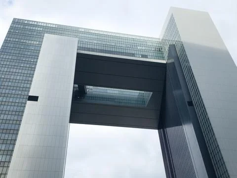 Side view of Central Government Complex of HKSAR close-up shot. Stock Photos