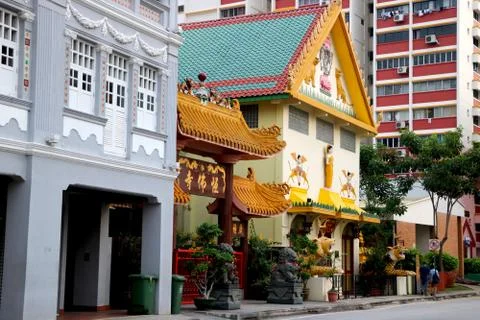 Side view of Chinese temple Stock Photos