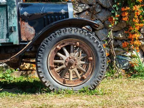 Side view of a classic car Photos