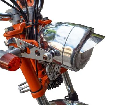 Side view of a classic motorcycle Stockfoto's