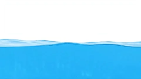 Side View of Clear Blue Water Surface with Gentle Waves. Stock Footage 317801396