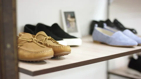 A side view close up shooting with camera floating of a several pairs of Stock Footage 137609250