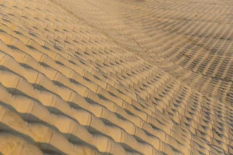 Side view of concrete channels lining as it drops into a ditch Stock Photos