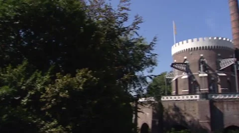 Side view Cruquius steam pumping station + pan Stock-Footage 41638603