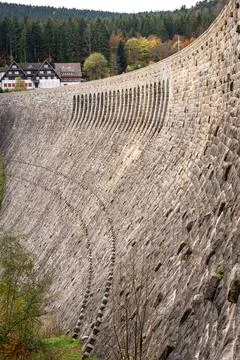 Side view of a dam in the black forest Foto stock