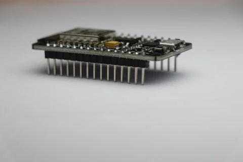 Side view of development board which is used in making IOT projects Stock Photos