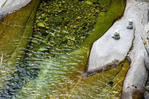 Side View of Dragon Spring and Granite Wall Stock Photos