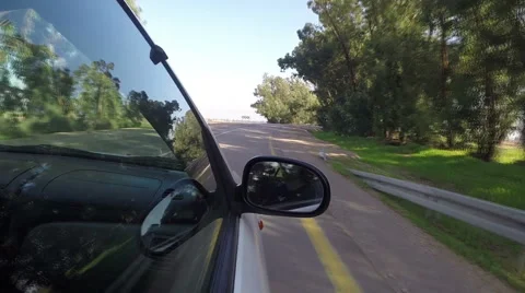 Side view of driving car on the road. Video stock 51128799