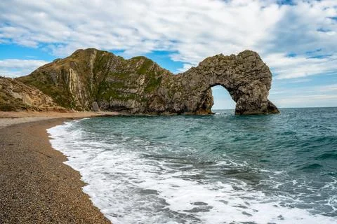 Side view of Durdle Door Stock-Fotos