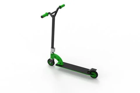 Side view of an Electric Scooter Stock Illustration