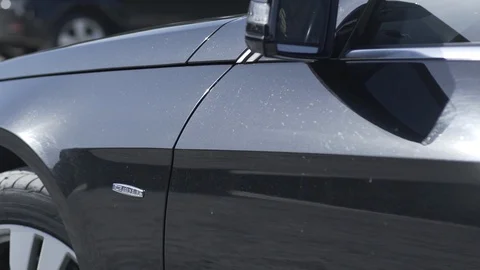 Side view of an elegant car Stockbeeldmateriaal 86202807