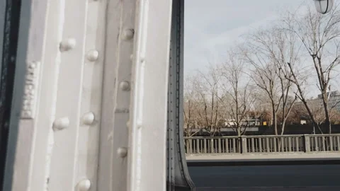 Side view elegant happy beautiful blogger woman exploring Paris, amazing sunny Stock Footage 122774507