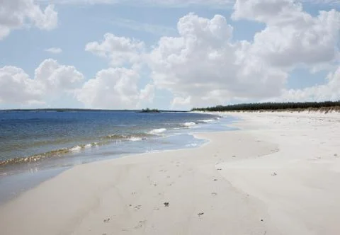 Side view of empty beautiful Nova Scotia beach Stock Photos
