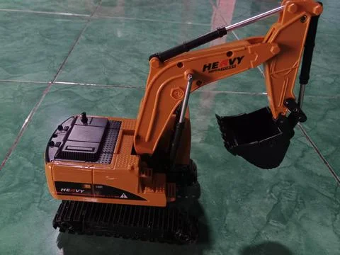 Side view of the excavator Foto stock