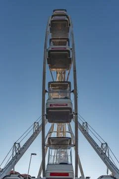 Side view of a Ferris wheel Stock Photos