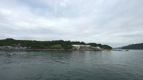 Side view of ferry across South Channel from Grass Island to Ko Lau Wan PartBD Stock Footage 228052960