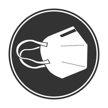 Side view of FFP2 face mask respirator イラスト素材