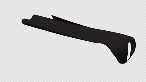 Side View of Flowing Black  Cape on .With Alpha Channel Video stock 335885980