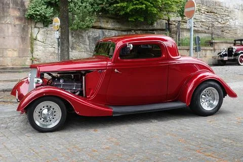Side view on a Ford V8 model 40 Stock Photos