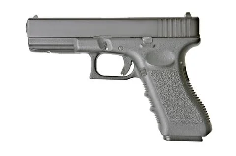 Side view of handgun Stock Photos
