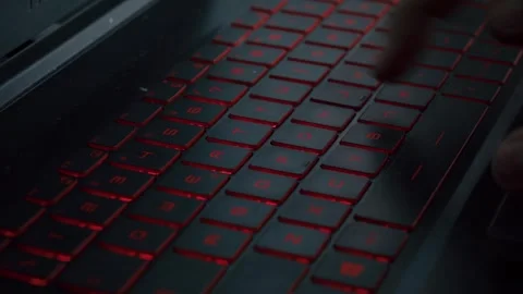 Side View of Hands Typing on Keyboard – 4K Office Scene Stock Footage 311471530