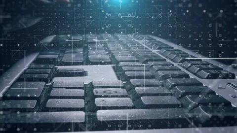 Side view of hands using laptop with forex chart and map. Global business and Video stock 121286332