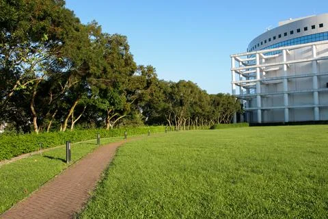 The side view of hkust library, hk 22 May 2005 Stock Photos
