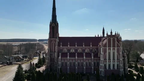 Side View of the Holy Trinity Catholic church Video stock 180419871